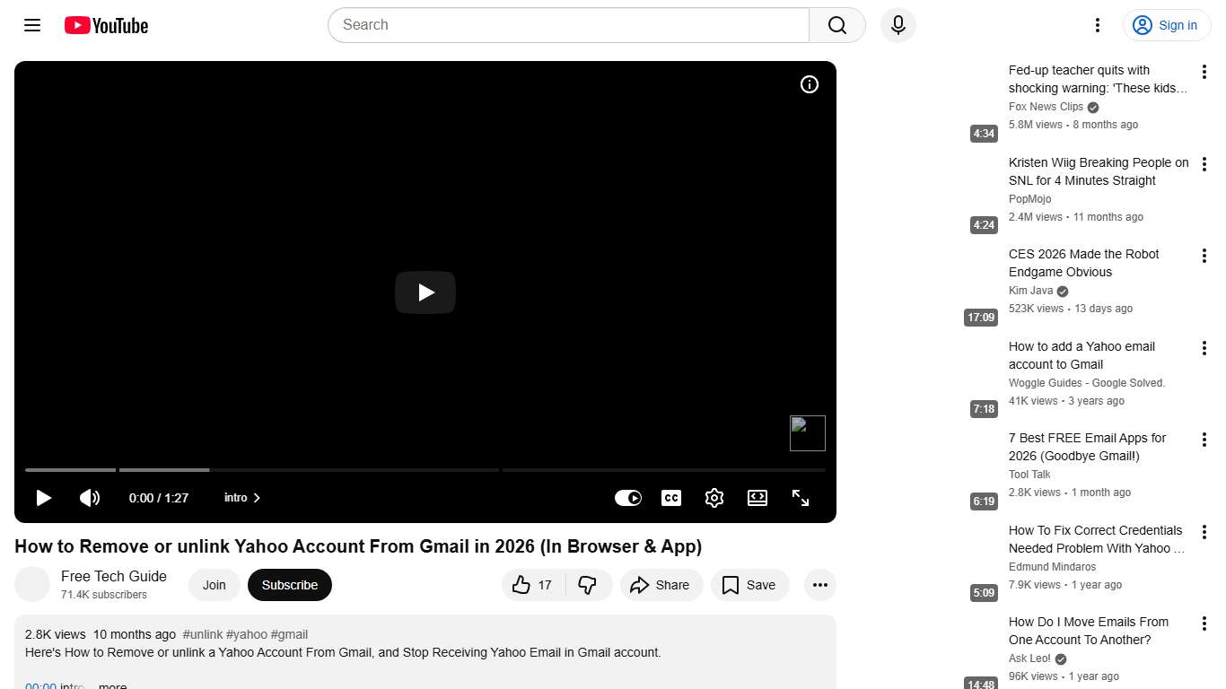 How to Remove or unlink Yahoo Account From Gmail in 2026 (In Browser & App) - YouTube